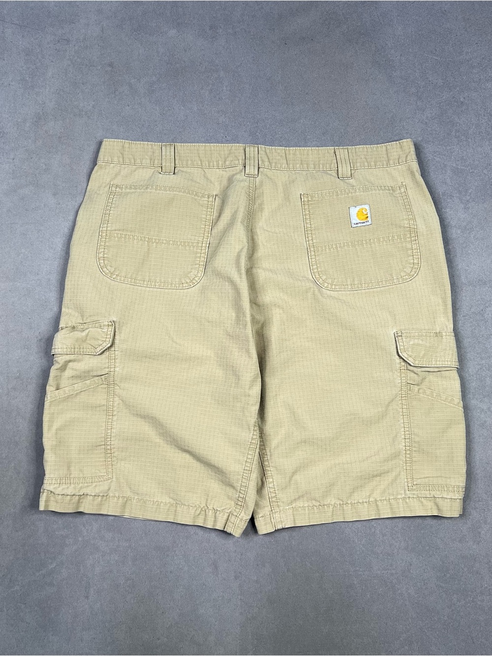 Carhartt Men's Khaki Cargo Shorts with Patch Logo